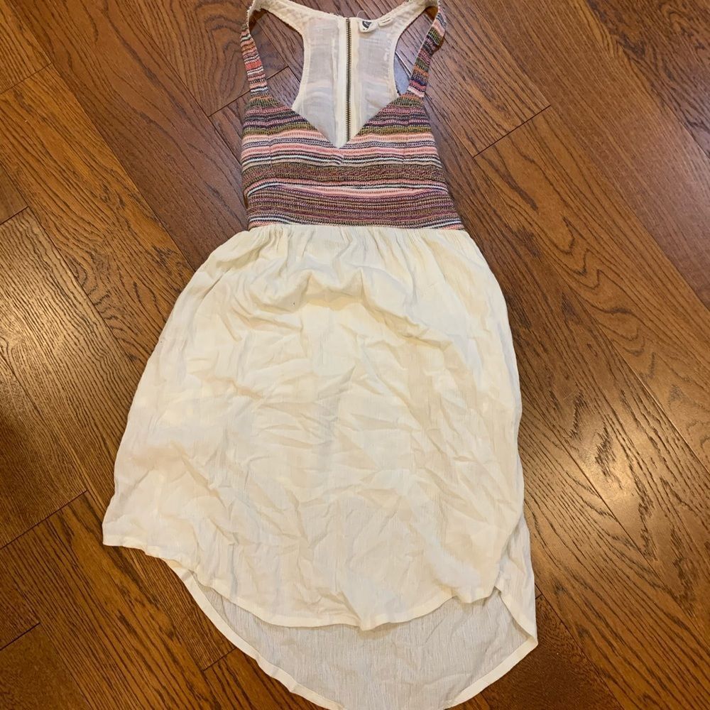 Roxy open back flowy tribal top summer dress, XS